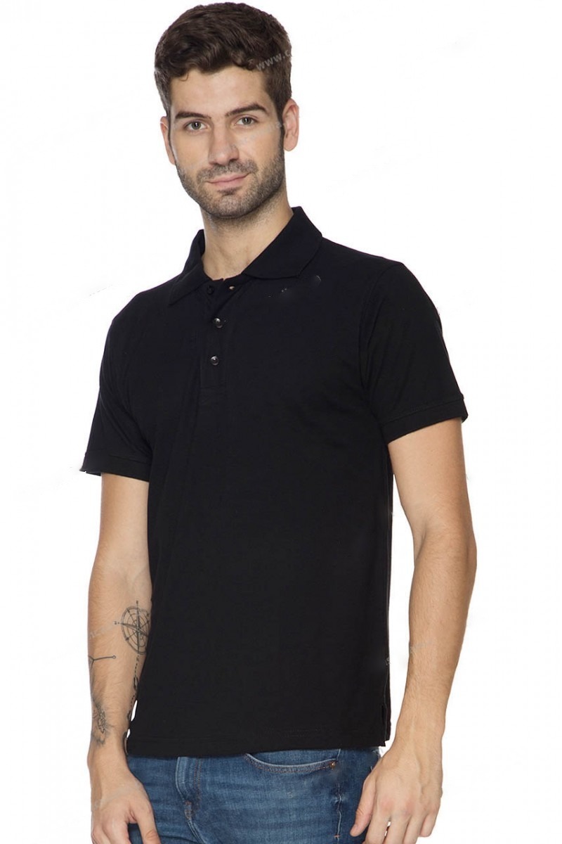 Mens Collar T Shirt Black - Creative369 Solutions