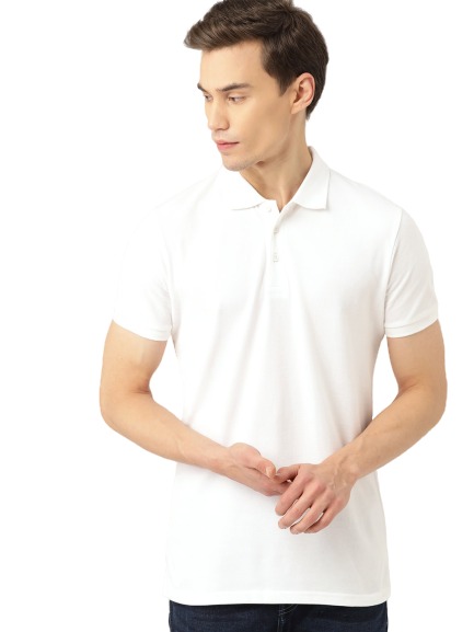 UCB Men's White Collar T-Shirt