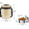 Milton Electron Stainless Steel Tiffin Box Set, Set of 4 - Image 3