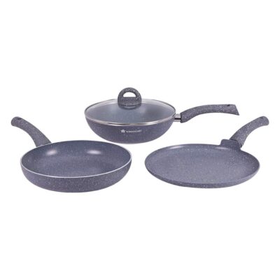 Wonderchef Granite Cookware 3 piece Set with 26cm Dosa Tawa