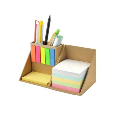 Eco Cube Shape Sticky-Memo with Stationery Holder