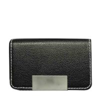 Leather Card Holder with Steel Plate