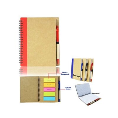 Eco Friendly Sticky Note Book with Ball Pen