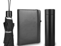Sterling Black Combo Gift Set (Temperature Bottle, Umbrella, pen, Diary)