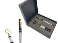 Shiny Black & Silver Gift Set
