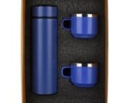 Wizard Matte Blue Temperature Bottle With 2 Steel Cups