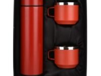 Trillion Red Temperature Bottle With 2 Steel Cups