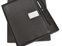 A5 diary gift set with black Mars diary and metal pen Black A5 diary gift set for corporate gifting Professional A5 diary gift set with metal pen Office stationery A5 diary gift set