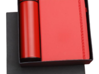 Red corporate gift set diary pen temperature bottle Bottle 3 in 1 red executive gift set Premium red diary pen bottle gift box Corporate gifting red temperature bottle set