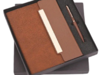 A5 Diary Gift Set with Brown SlateEdge diary and metal pen Brown SlateEdge A5 diary with metal pen gift set Corporate gifting A5 diary and metal pen set Premium brown A5 diary gift set for office use Professional A5 diary gift set with metal pen