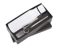 HydroX White Gift Set with bottle pen and keychain