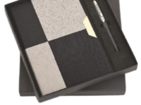 A5 Diary Gift Set with Black Blocks diary and metal pen Black Blocks A5 diary and pen corporate gift set Premium black A5 diary gift set for office use Corporate gifting A5 diary and metal pen set Professional A5 diary gift set black design