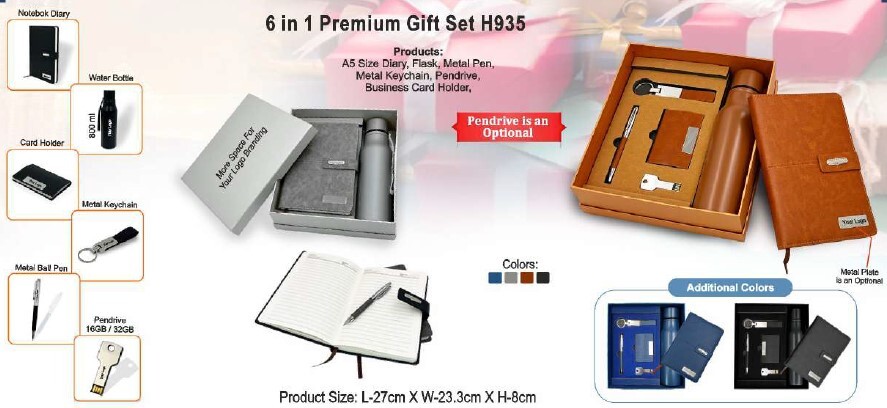 Premium Gift Set H935 – 6 in 1 Executive Corporate Box