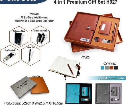 Premium Gift Set 4 in 1 with Diary, Pen & Card Holder