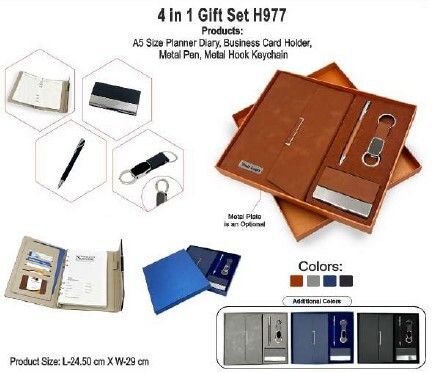 Premium Gift Set 4 in 1 with Diary, Pen & Card Holder