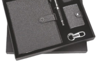Executive gift set black with diary pen keychain cardholder earpods premium corporate gift box