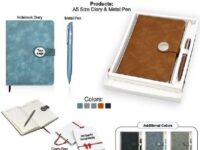 diary pen combo with A5 notebook notebook and metal pen for office use professional diary pen combo corporate notebook and pen gift option