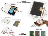 diary pen organizer with A5 notebook notebook with pen holder for office use professional diary pen organizer compact notebook organizer with pen