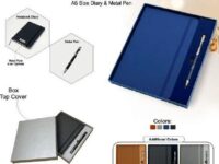 diary pen kit with A5 notebook professional notebook and metal pen combo office diary pen kit for meetings premium A5 notebook with pen