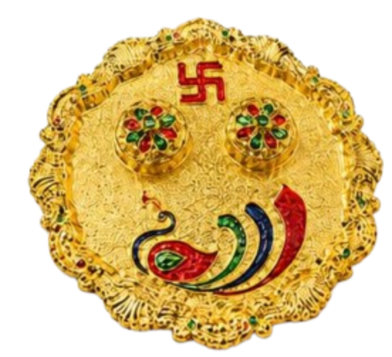 Corporate Diwali Gifts – Gold Plated Metal Pooja Thali